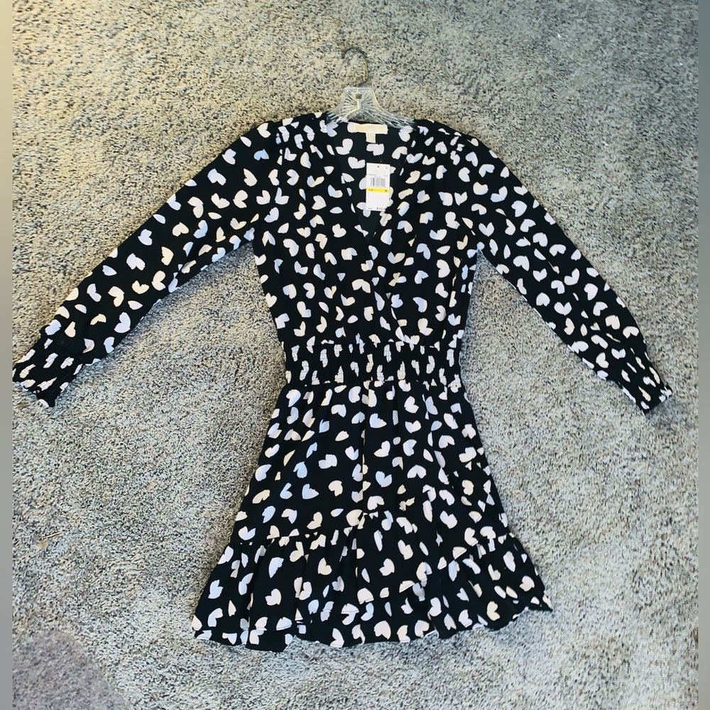 MICHAEL- Michael Kors Black and White Mini Dress